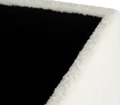 Fotpall med förvaring i teddy tyg