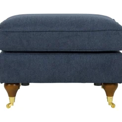 Fotpall mörkblå - Howard + Textilrengöring för möbler