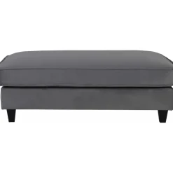 Fotpall 122x86 cm mörkgrå sammet - Brandy