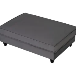 Fotpall 122x86 cm mörkgrå sammet - Brandy + Fläckborttagare för möbler