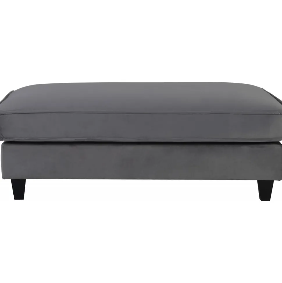 Fotpall 122x86 cm mörkgrå sammet - Brandy + Textilrengöring för möbler