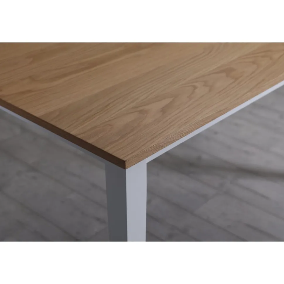 Fårö matgrupp 140 cm inklusive 4 st stolar med kryss - Ek/vit