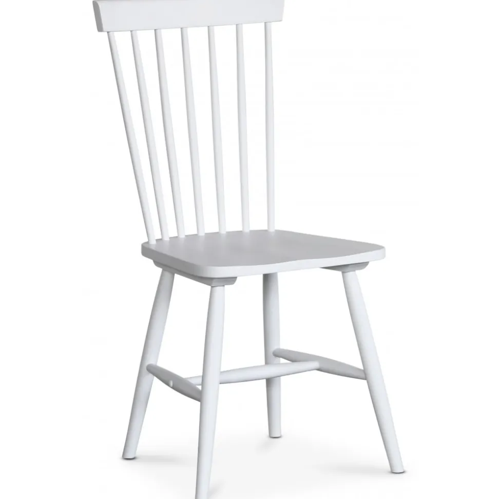 Fårö matgrupp; matbord 140x90 cm - Vit / oljad ek med 4 st vita Karl pinnstolar