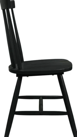 Fårö svart pinnstol i trä + Stolsdyna