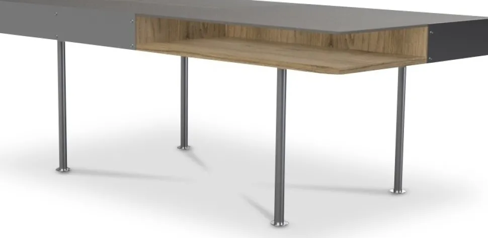 Frank soffbord 130 x 65 cm - Ek / Metall