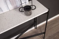 Fresca avlastningsbord 110 x 30 cm - Svart/vit terrazzo