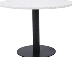 Fresca matbord ø106 cm - Svart/vit terrazzo