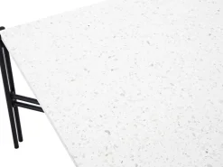 Fresca soffbord 75 x 75 cm - Svart/vit terrazzo