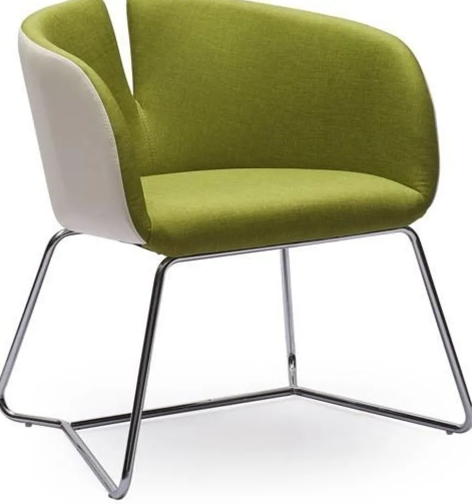 Fåtölj - Vit/grön