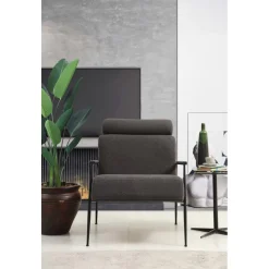 Fåtölj antracit modern design