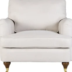 Fåtölj beige tyg - Howard Watford Deluxe + Möbeltassar