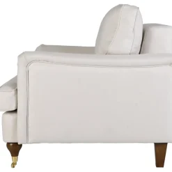 Fåtölj beige tyg - Howard Watford Deluxe + Möbeltassar