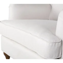 Fåtölj beige tyg - Howard Watford Deluxe + Möbeltassar