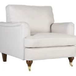 Fåtölj beige tyg - Howard Watford Deluxe + Textilrengöring för möbler