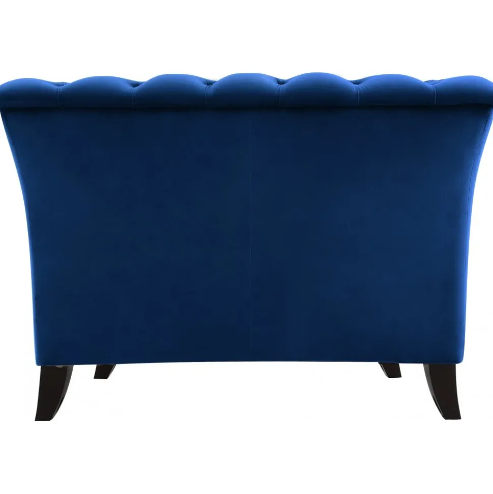 Fåtölj blå Chesterfield - Milton