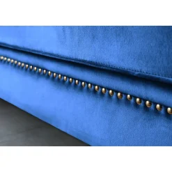 Fåtölj blå Chesterfield - Milton + Textilrengöring för möbler