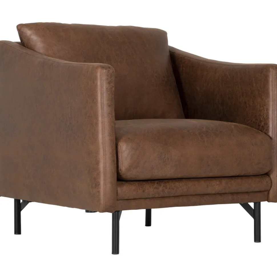 Fåtölj brunt vintage