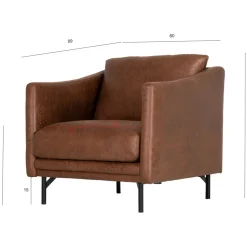 Fåtölj brunt vintage + Möbelvård Läderrengöring