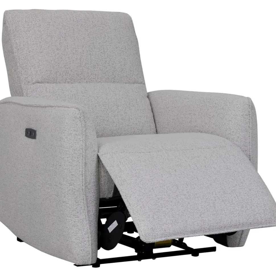 Fåtölj Cinema elektrisk recliner - Ljus bouclè