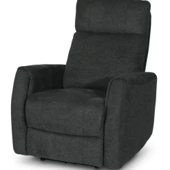 Fåtölj elektrisk ställbar mörkgrå + Möbeltassar