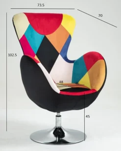 Fåtölj flerfärgad - Lucille + Textilrengöring för möbler