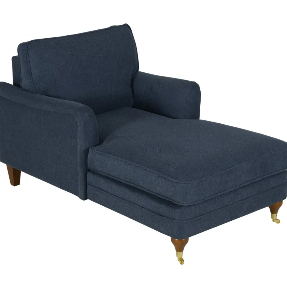 Fåtölj howard chaiselounge blå - Watford Deluxe + Möbeltassar