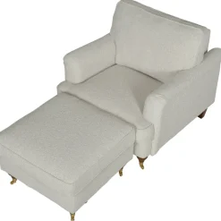 Fåtölj Howard i bouclé - Watford Deluxe + Textilrengöring för möbler