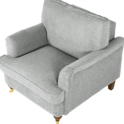 Fåtölj Howard i grått tyg + Textilrengöring för möbler