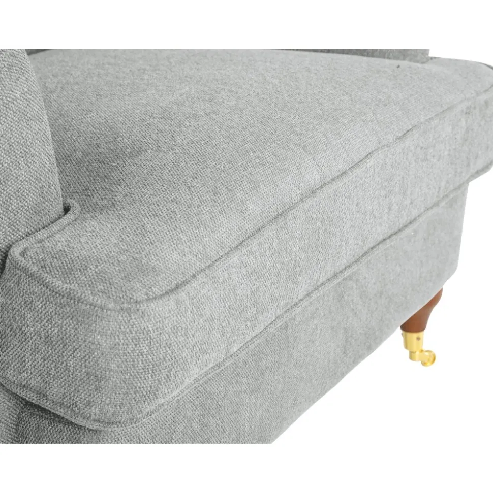 Fåtölj Howard i grått tyg + Textilrengöring för möbler