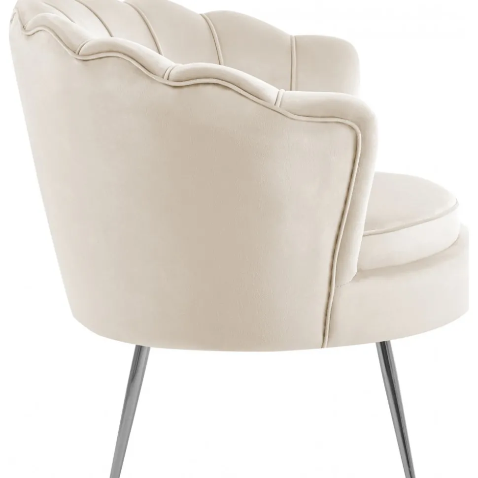 Fåtölj i beige sammet - Kingsley + Textilrengöring för möbler