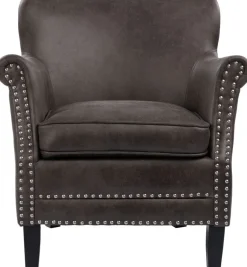 Fåtölj i grå vintage PU - Norberg