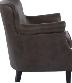 Fåtölj i grå vintage PU - Norberg