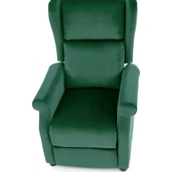 Fåtölj i grön sammet, ställbar