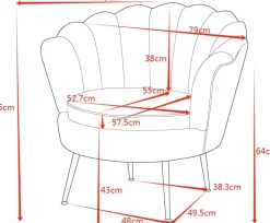 Fåtölj i mörk beige sammet/mässing - Kingsley + Textilrengöring för möbler