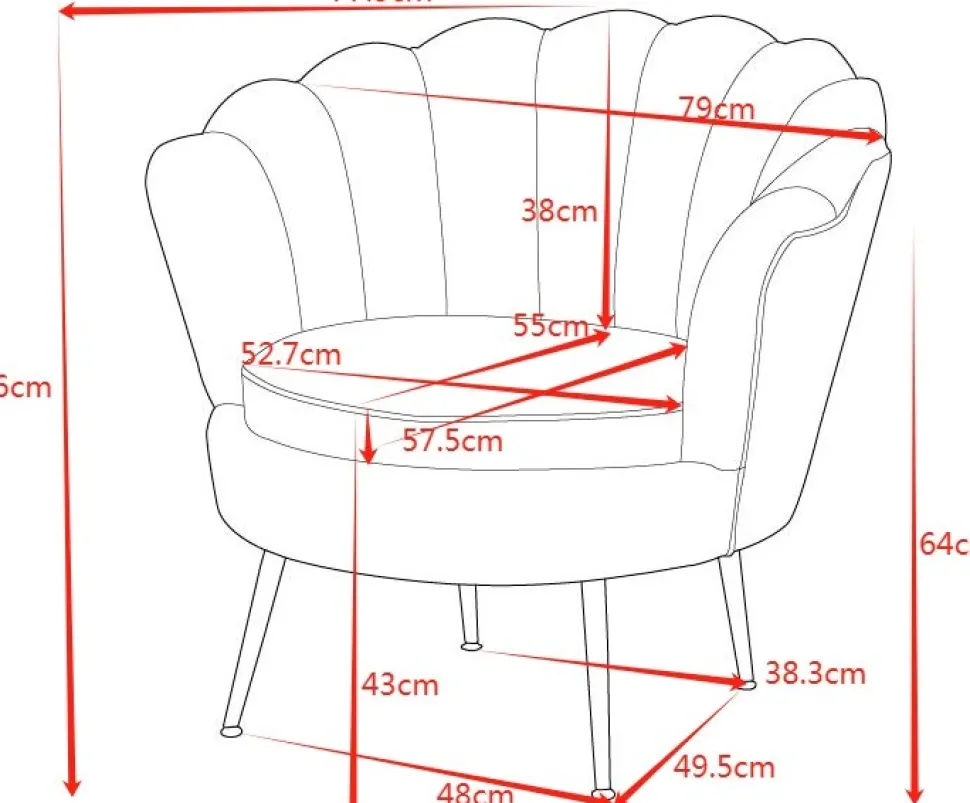 Fåtölj i mörk beige sammet/mässing - Kingsley + Möbeltassar