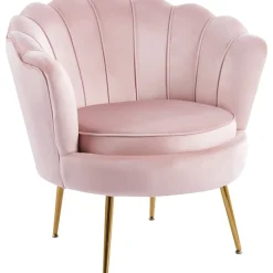 Fåtölj i rosa sammet - Kingsley