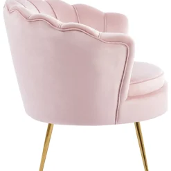 Fåtölj i rosa sammet - Kingsley