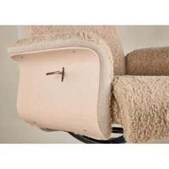 Fåtölj med fotpall - Beige / Whitewash