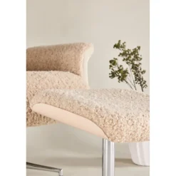 Fåtölj med fotpall - Beige / Whitewash + Fläckborttagare för möbler