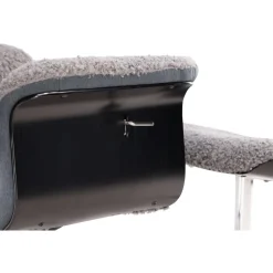 Fåtölj med fotpall - Grå - Hagön + Fläckborttagare för möbler