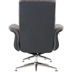 Fåtölj med fotpall - Grå - Hagön + Textilrengöring för möbler