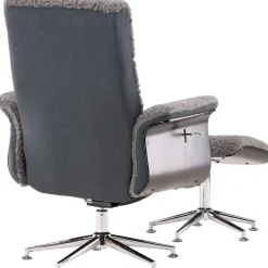 Fåtölj med fotpall - Grå - Hagön + Textilrengöring för möbler