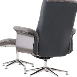 Fåtölj med fotpall - Grå - Hagön