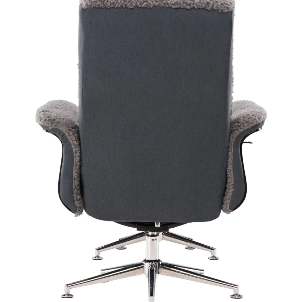 Fåtölj med fotpall - Grå - Hagön