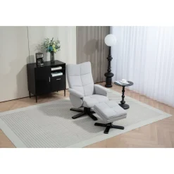 Fåtölj med fotpall - Ställbar + Möbeltassar