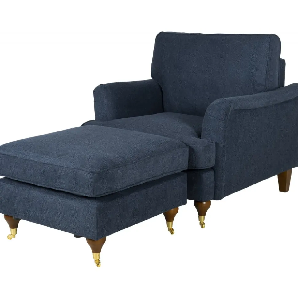 Fåtölj mörkblå - Howard + Fläckborttagare för möbler