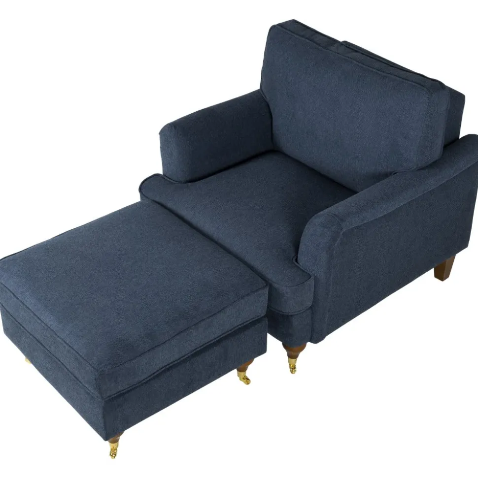 Fåtölj mörkblå - Howard + Fläckborttagare för möbler