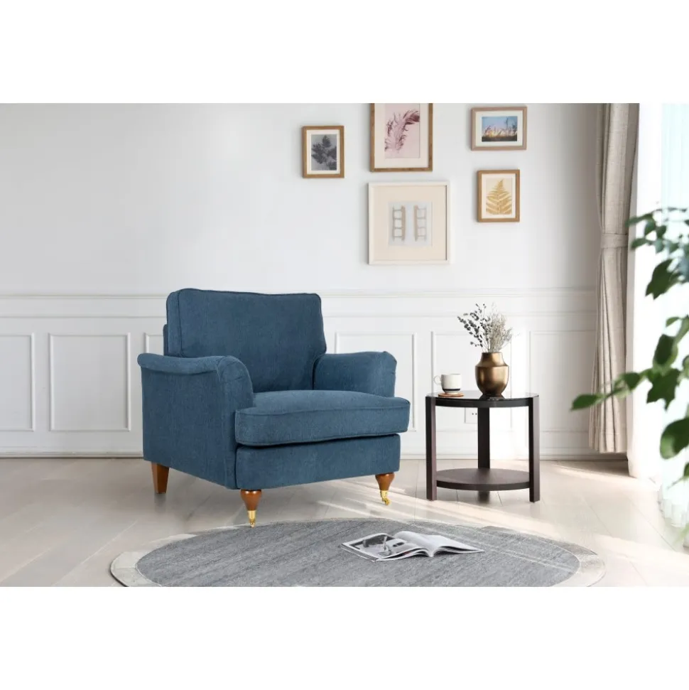 Fåtölj mörkblå - Howard + Textilrengöring för möbler