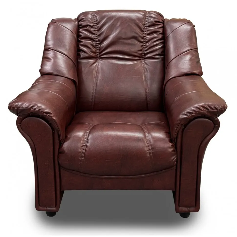 Fåtölj oxblod PU - Rom