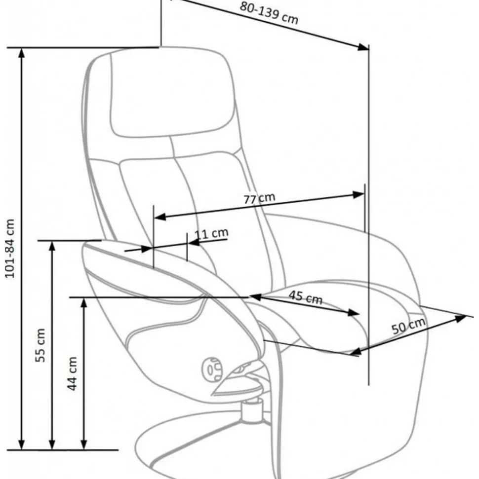 Fåtölj ställbar i konstläder - Berit + Fläckborttagare för möbler